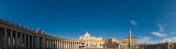 panorama di san pietro, roma - st peters basilica foto e immagini stock