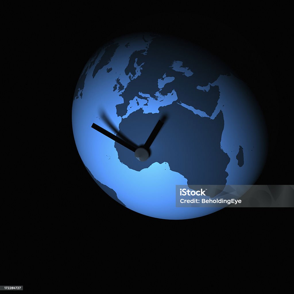 Global Time XXL Symbolic illustration of time as a global concept. Using an Earth map from NASA.See all my Clock Stock Photo