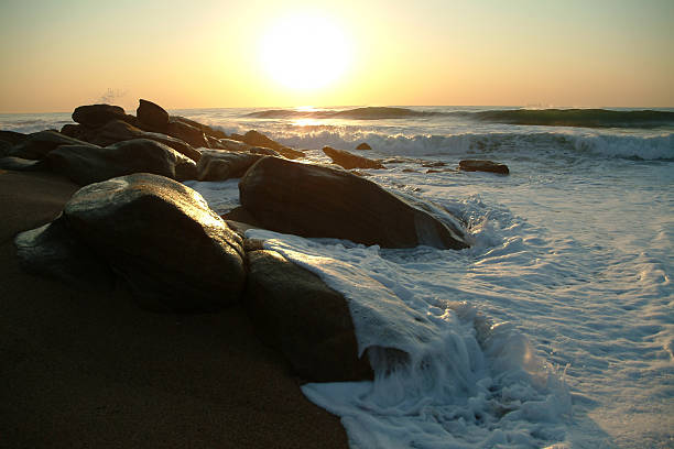 Beach sunrise 4 stock photo