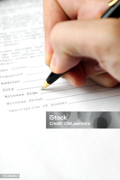 Signing Stock Photo - Download Image Now - Authority, Business, Document