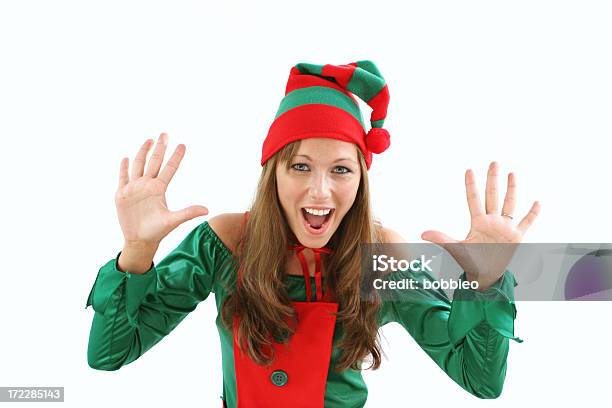 Atención Cómo Elf Foto de stock y más banco de imágenes de Elfo - Elfo, Sombrero, Navidad