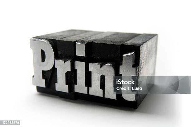 Die Wortprintdrucken Häuserblocks Stockfoto und mehr Bilder von Kunstdruck - Kunstdruck, Bauklotz, Block - Form