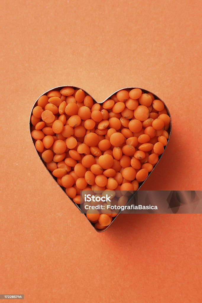 Loving lentils Red lentils inside heartRelated lightboxes: Red Lentil Stock Photo