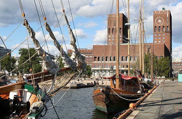 istock Oslo Town Hall and harbour, Norway 172286062