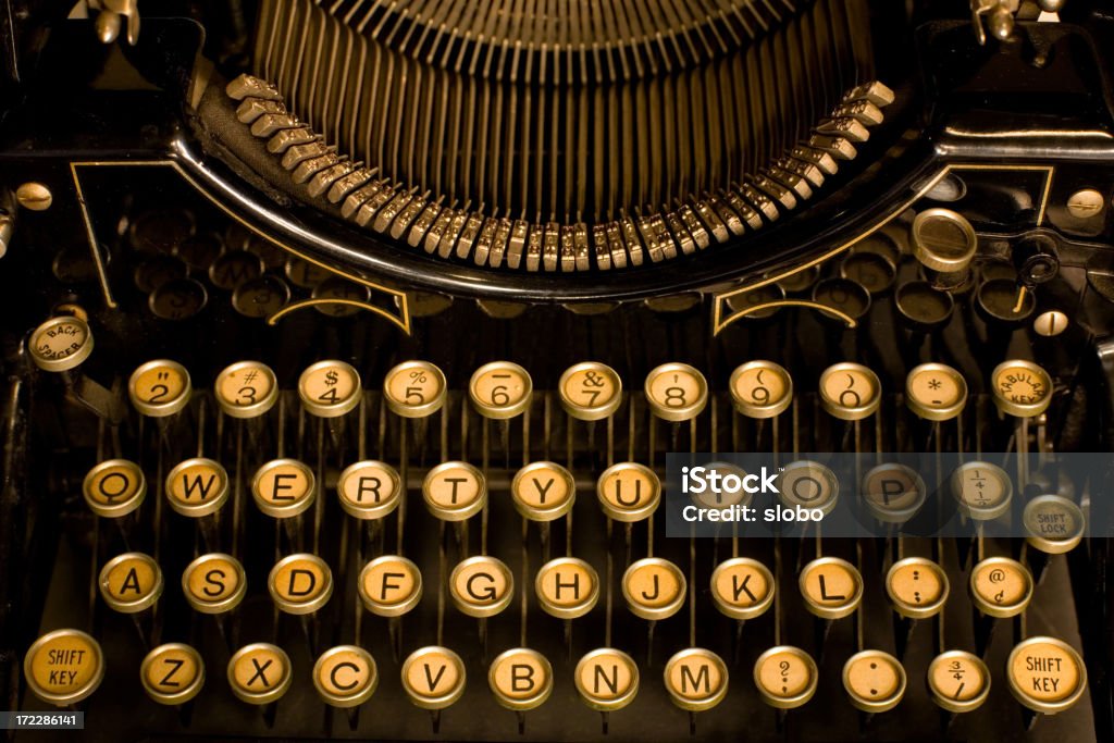 Schlüssel und Buchstaben - Lizenzfrei Schreibmaschine Stock-Foto