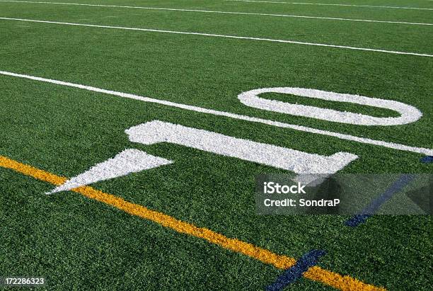 Helle 10 Yard Line Stockfoto und mehr Bilder von Einzellinie - Einzellinie, End Zone, Football-Feld