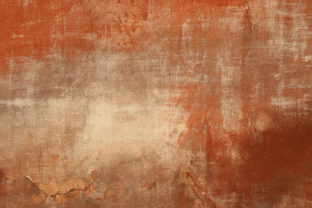 rot und beige grunge wand textur rom, rom, italien - roman italian culture wall textured stock-fotos und bilder