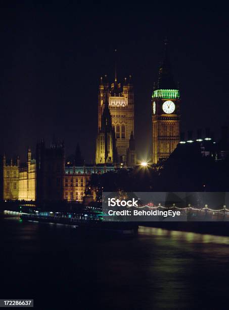 Foto de O Parlamento À Noite e mais fotos de stock de Alto contraste - Alto contraste, Arquitetura, Big Ben