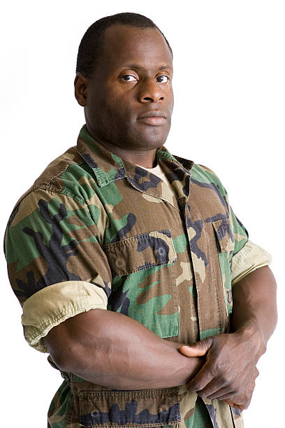 istock Isolated Portraits-African American Soldier 172286708