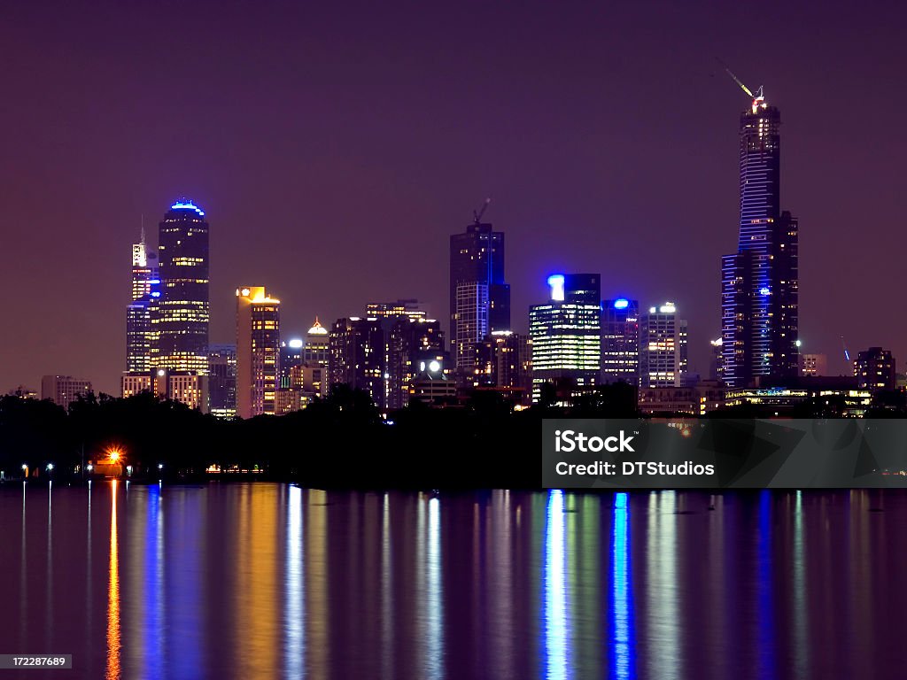 Melbourne ao pôr do sol - Royalty-free Admirar a Vista Foto de stock