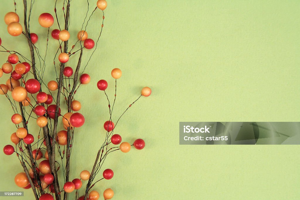 Herbst Reihe von Beeren auf grünem Hintergrund - Lizenzfrei Beere - Obst Stock-Foto