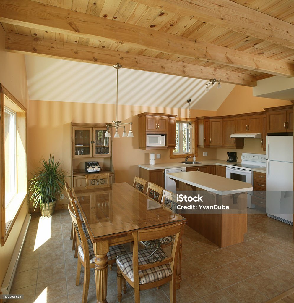 countrystyle cucina - Foto stock royalty-free di Capanna di legno