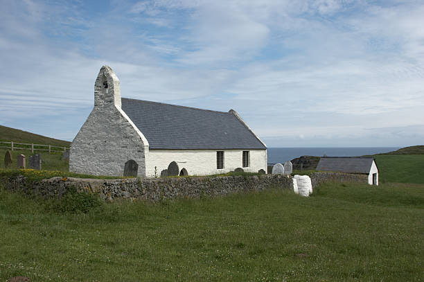 istock Remote Welsh church on headland with wall 172288106