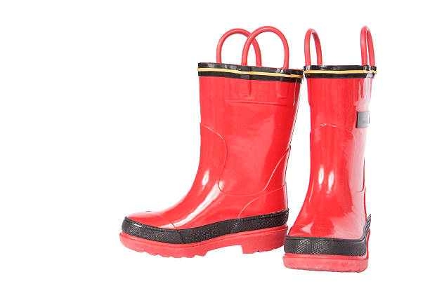 Red Galoshes stock photo