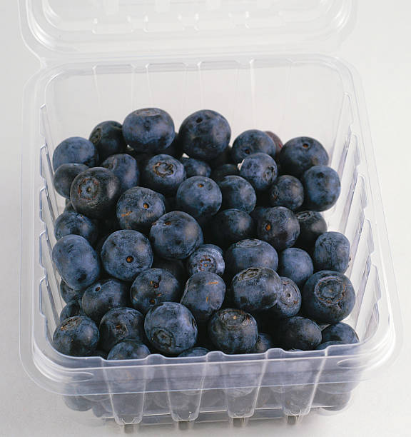Blueberries on wooden table