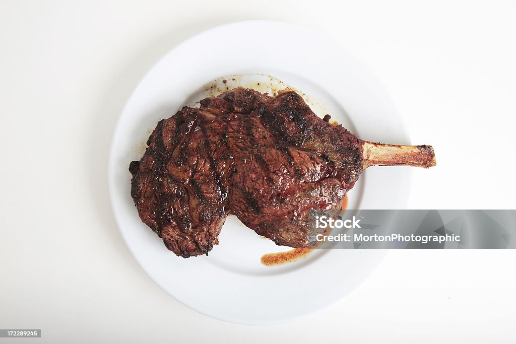 Cowboy faux-filet grillé 3 - Photo de Fond blanc libre de droits