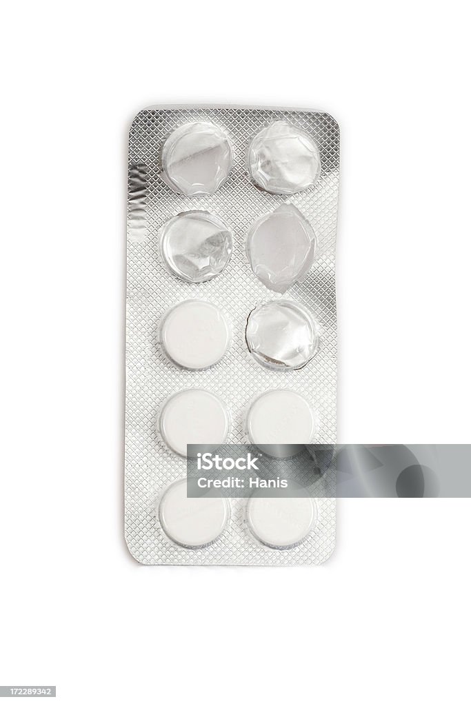 Pilules Sachet avec un Tracé de détourage - Photo de Administrer un calmant libre de droits