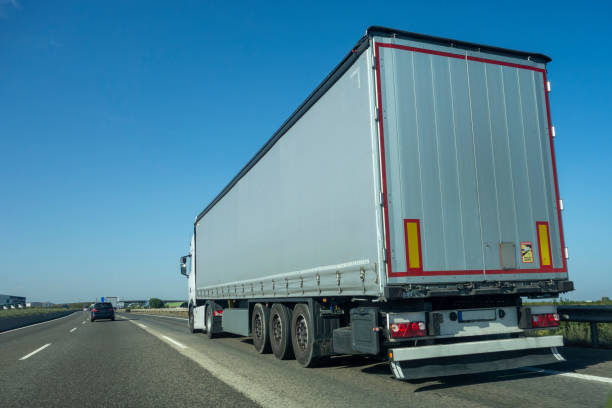 istock Articulated truck on road 1722896175