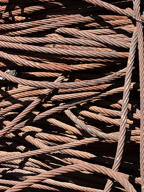 Rusted Cables stock photo