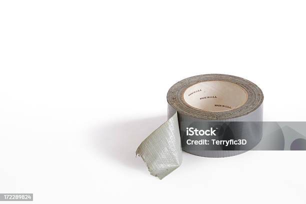 Silver Pano Fita Isoladora Rolo Para Reparar Tudo - Fotografias de stock e mais imagens de Fita Isoladora - Fita Isoladora, Rolo, Fita-Cola