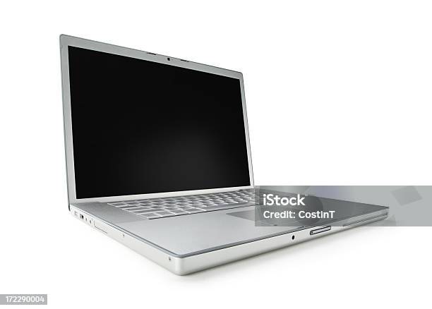 Laptop - zdjęcia stockowe i więcej obrazów Białe tło - Białe tło, Kolor srebrny, Laptop