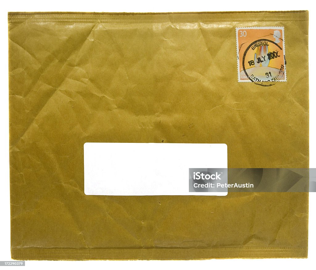 Brown Envelope Acolchoado (XG - Foto de stock de Selo Postal royalty-free