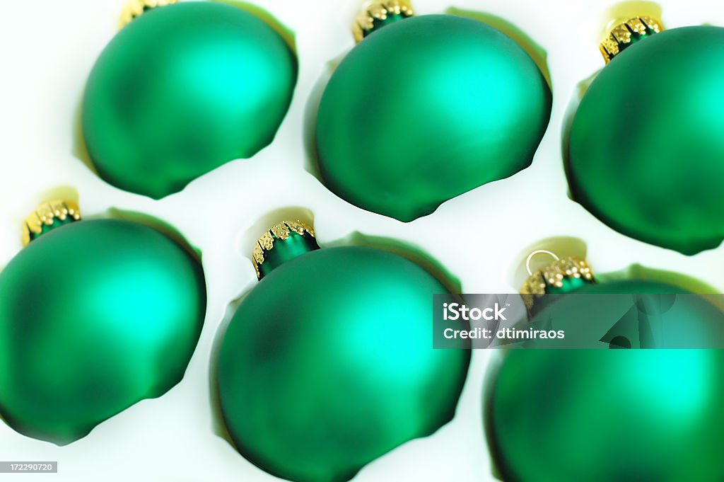 Green Christmas Ornament-Bälle - Lizenzfrei Christbaumkugel Stock-Foto