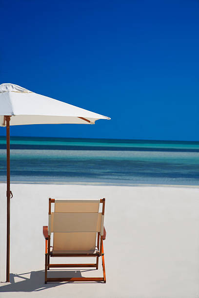 istock beach chair and umbrella 172290793