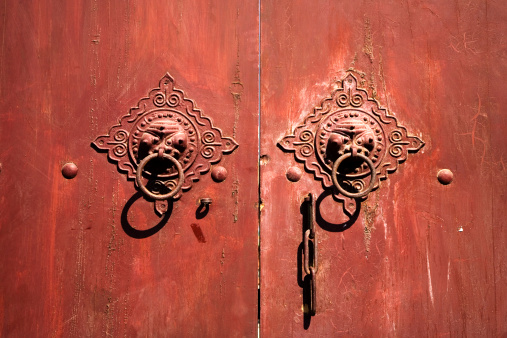 Typical Chinese old door