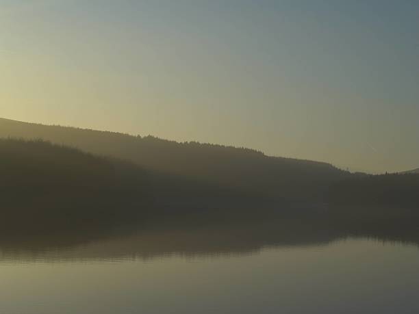 istock Mist gives an abstract impression over woods and lake scenery 172291813
