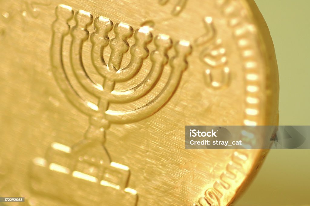 Gelt - Foto stock royalty-free di Menorah