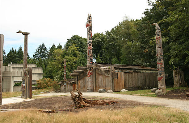 Totem Poles and Longhouse