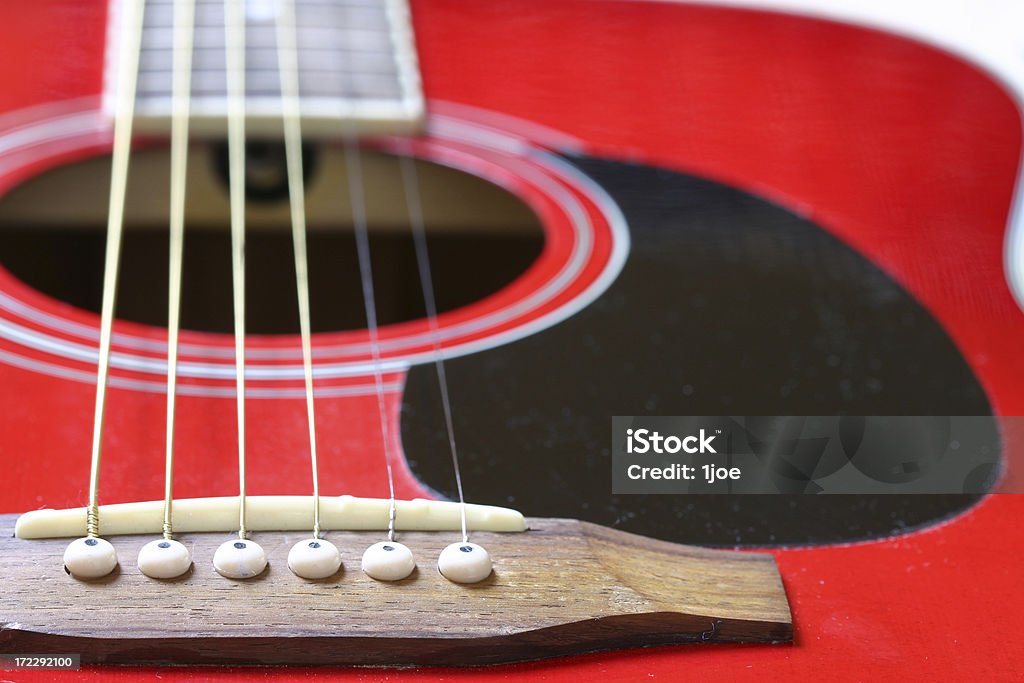 Red Guitar ponte detalhe - Foto de stock de Nashville royalty-free