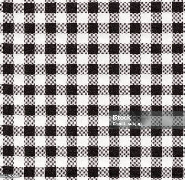 Black And Cream Checked Pattern Stock Photo - Download Image Now - Black Color, Canvas Fabric, Checked Pattern