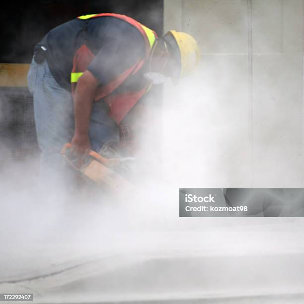 Beton Cutter Stockfoto und mehr Bilder von Staub - Staub, Baustelle, Baugewerbe