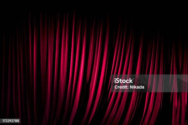 Red Stage Curtain Stock Photo - Download Image Now - Broadway - Manhattan, Curtain, Stage - Performance Space