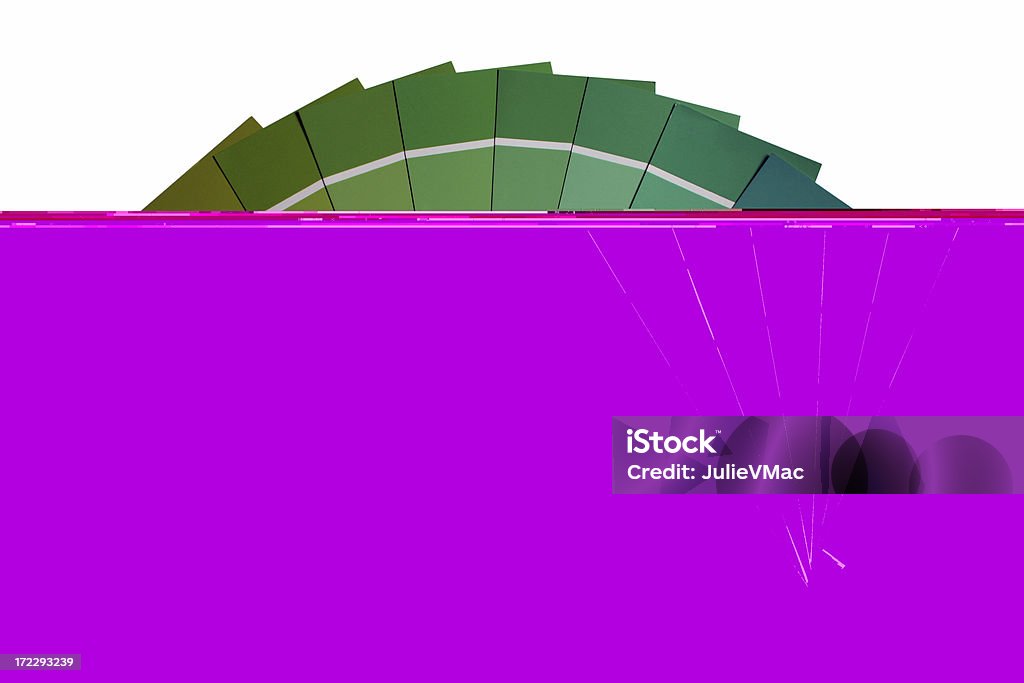 Green Green colour chart for paints Color Swatch Stock Photo