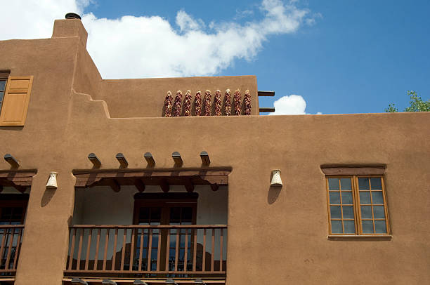 산타페이의 - santa fe new mexico mexico adobe house 뉴스 사진 이미지