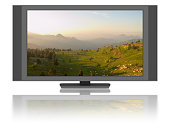 Widescreen LCD / Plasma Television (Isolated)