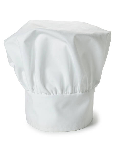 Chef's Hat Isolated on White Background A white chef's hat isolated on white background. chefs hat stock pictures, royalty-free photos & images