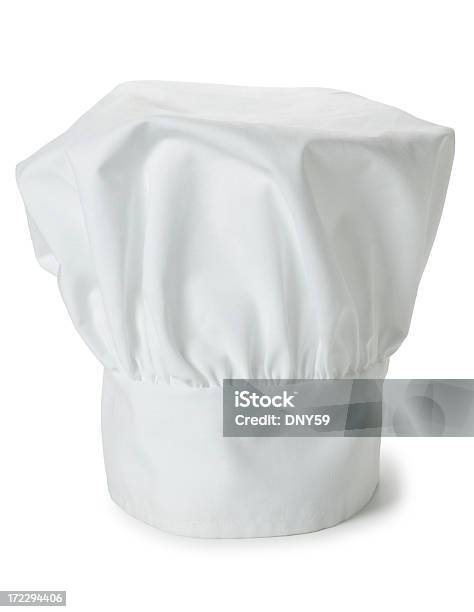 Foto de Chefs Hat Isolado No Fundo Branco e mais fotos de stock de Chapéu de Cozinheiro - Chapéu de Cozinheiro, Cozinhar, Chapéu