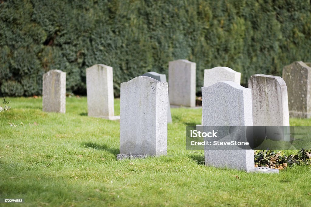 Blanco gravestones - Foto de stock de Aire libre libre de derechos