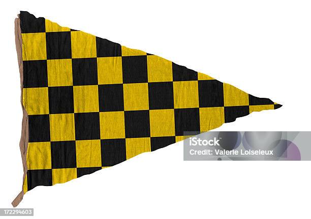 바둑판무늬 검은색과 옐로우 우승기 골프에 대한 스톡 사진 및 기타 이미지 - 골프, 기, 흰색 배경