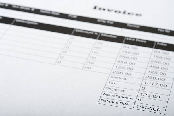 istock Close up of invoice 172294647