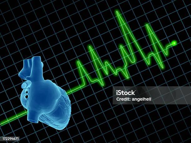Foto de Electrocardiogram Com O Coração Na Tela e mais fotos de stock de Analisar - Analisar, Anatomia, Aorta
