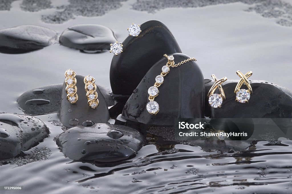 Eine Splash mit Gold und Diamanten - Lizenzfrei Schmuck Stock-Foto