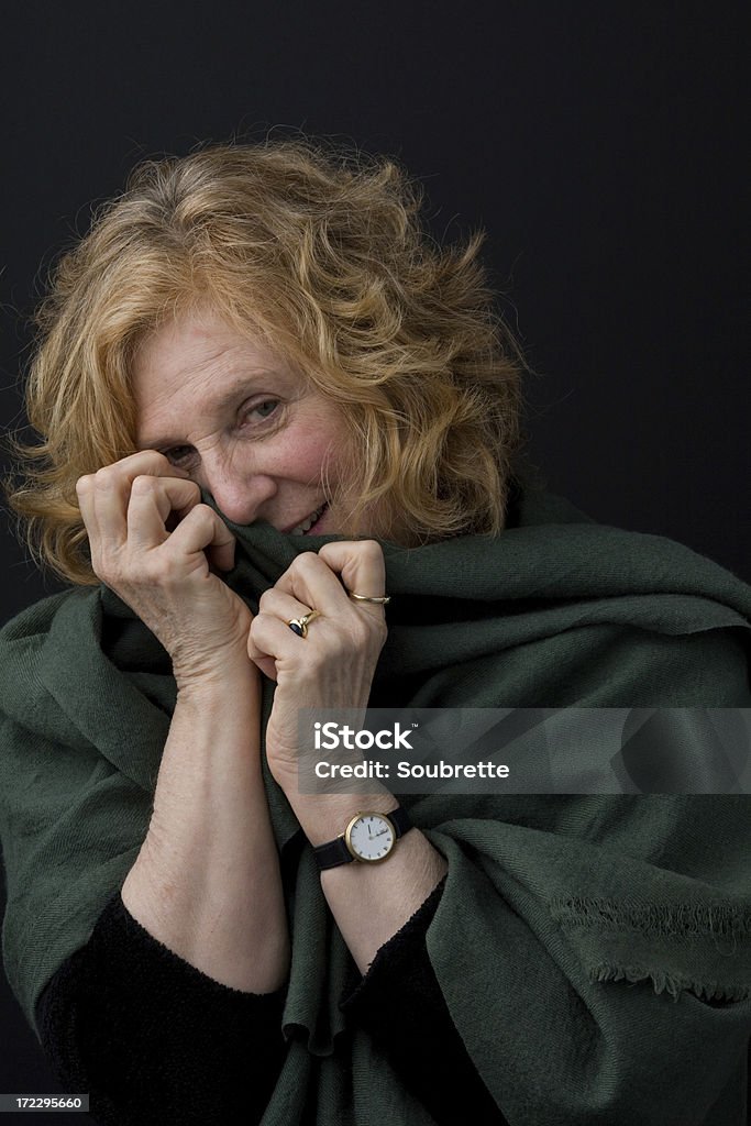Shy A woman of a certain age with a very expressive face 60-69 Years Stock Photo