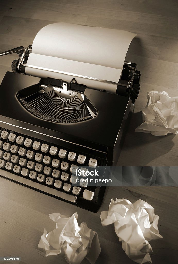 Série de máquina de escrever - Foto de stock de Madeira royalty-free