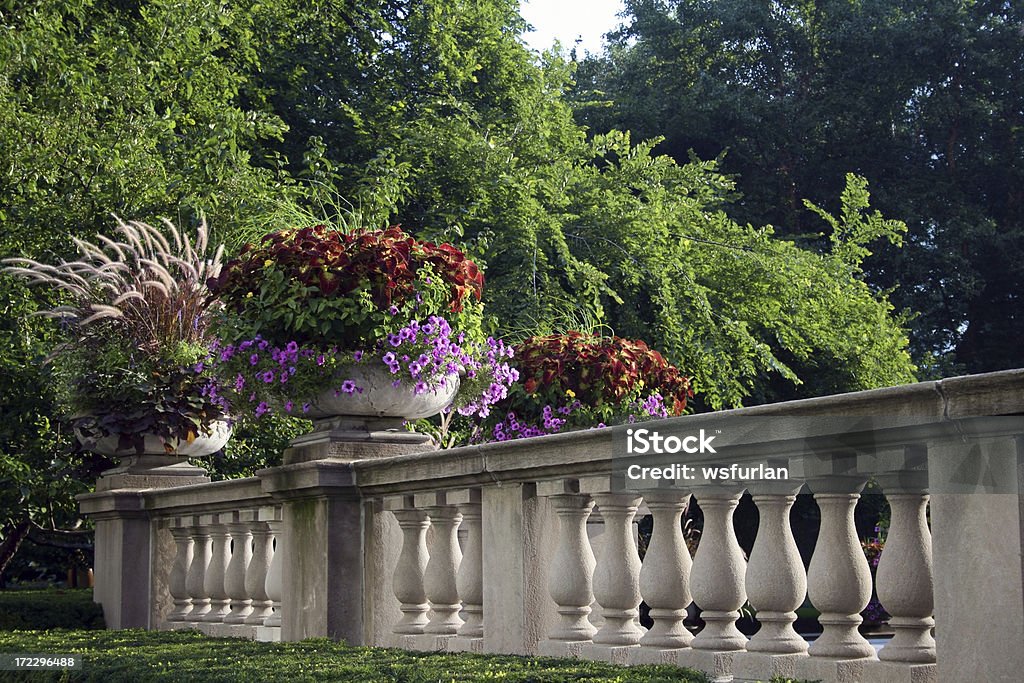 Clássico parede com vasos de flor 2 - Foto de stock de Jardim do Éden royalty-free