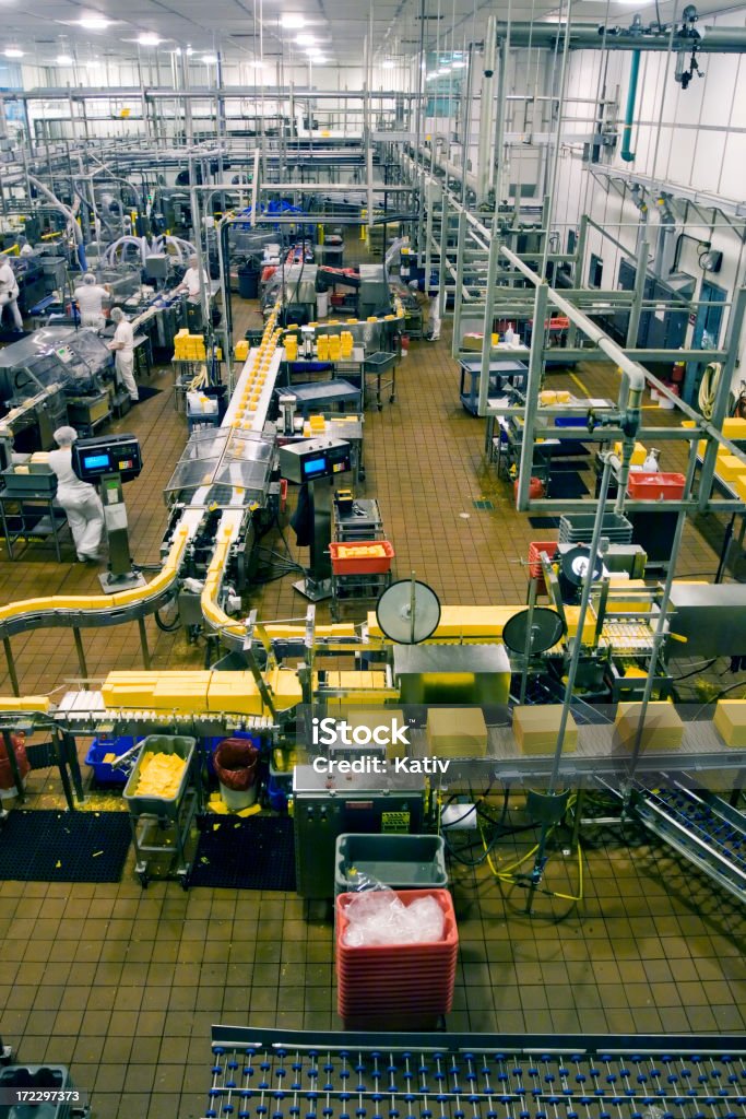 Käse-Fabrik - Lizenzfrei Kommerzielle Herstellung Stock-Foto